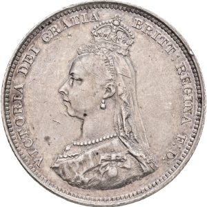England, Victoria, Shilling 1887, S 3926, KM 761, EF-VF/EF