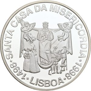 Portugal, 1000 Escudos 1998, KM 708a, Proof, fingerprint on the obverse.