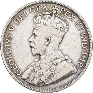 Canada, George V, 50 Cents 1916, KM 25, VF-F
