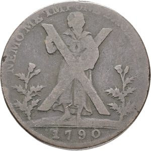 Scotland, Lothian Edingburgh, Hutchinson's, 1/2 Penny token 1790, DH 23-30, VG
