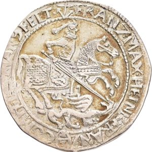 Germany, Mansfeld - Bornstedt, Franz Maximilian & Heinrich Franz, 2/3 Taler, 1675 AB-K, Eisleben, VF