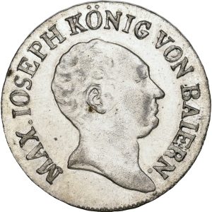 Germany, Bayern, Maximilian I Josph, 6 Kreuzers 1825, KM 686, UNC