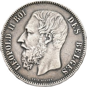 Belgium, Leopold II, 5 Francs 1833, KM 24, VF