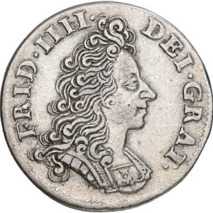 Frederik IV, 8 skilling 1702, Sieg 6, H 42, kv. 1+