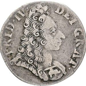 Frederik IV, Glückstadt, 8 skilling 1703, Sieg 55.1, H 58, kv. 1+-1