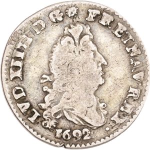 France Loius XIV, 4 Sols 1692, KM 281, VF-F