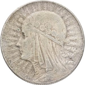 Poland, 5 Zlotych 1933 MW, Y 21, VF-F