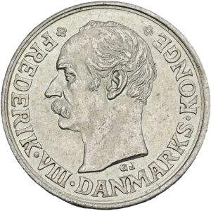 Frederik VIII, 10 øre 1910, Sieg 10.1, H 5, kv. 01, lille plet på bagsiden.