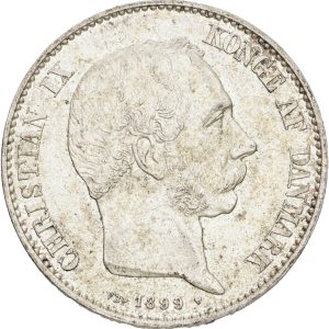 Christian IX, 2 kroner 1899, Sieg 1.2, H 13B, kv. 01-1+