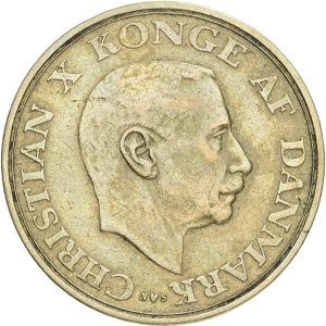 Christian X, 1 krone 1943, Sieg 4, H 23, kv. 1
