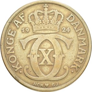 Christian X, 2 kroner 1924, Sieg 3.1, H 20A, kv. 1-