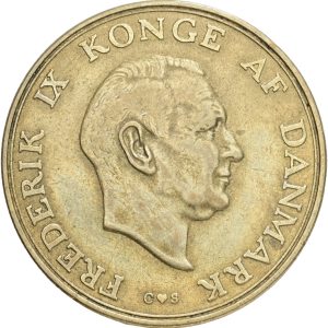 Frederik IX, 2 kroner 1959, Sieg 4.2, H 5B, kv. 1+-1