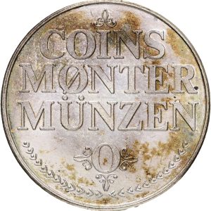 City Coin Center, token med værdien 5 (øre/kroner), Ag (925/1000), 31 mm, 11,76 g, kv. 01