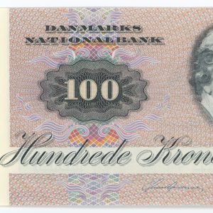 100 kroner 1975 A5, Svend Andersen / Valeur, nr. 6691398, Sieg 142, Pick 51, kv. 0-01