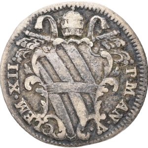 Papal States, Clemens XII (1730-1740), Grosso anno V (1734-1735), Muntoni 135, VF-F