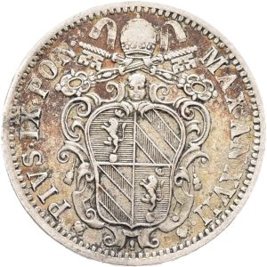 Papal States, Pius IX (1846-1878), 10 Baiocchi 1862 R anno XVII, KM  1342a, VF