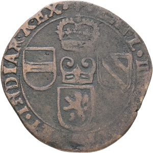 Spanish Netherlands, Flanders, Philip IV (1621-1665), Liard / Oord 1654, KM 36, F/VF-F