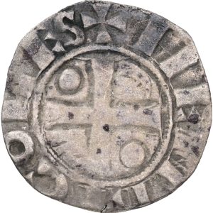 France, Champagne, Henri I (1152-1181), Denier ND, Provins mint, Boudeau 1760, F