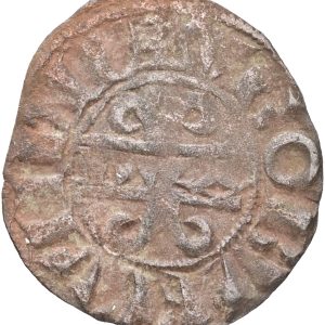 France, Burgundy, Hugues IV (1218-1272) or Hugues V (1305-1315), Denier ND, Dijon mint, 0.77 g, VF-F