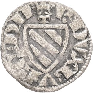 France, Burgundy, Robert II (1272-1305), Denier ND,  Dijon mint, 0.72 g, Boudeau 1210, Poey d'Avant 5673, F