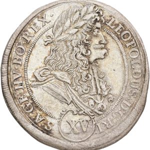 Hungary, Leopold I (1657-1705), 15 Kreuzer 1693, KM 209, EF-VF, slightly bent.