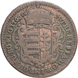 Hungary, Maria Theresia (1740-1780), Denar 1766, KM 375, F