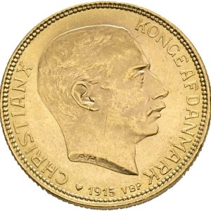 Christian X, 20 kroner 1915, Sieg 3.1, H 1A, F 299, kv. 01/0-01
