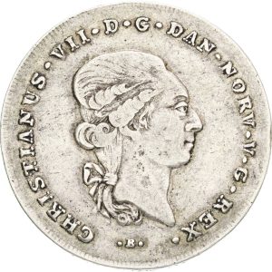 Christian VII, speciedaler 1808, Altona, Sieg 45.1, H 39A, FP SH9.15, kv. 1+-1