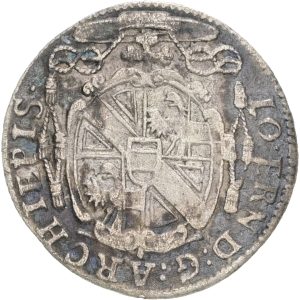 Austria, Salzburg, Johann Ernst von Thun (1687-1709), 2 Kreuzer 1706, KM 280, VF