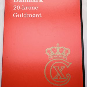 Christian X, 20 kroner 1917, Sieg 3.1, H 1A, F 299, kv. 01/0 - i original folder fra Den Kgl. Mønt.