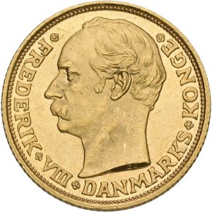 Frederik VIII, 10 kroner 1908, Sieg 2, H 2, F 298, kv. 0-01/01