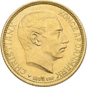 Christian X, 10 kroner 1913, Sieg 3, H 2, F 300, kv. 01-1+