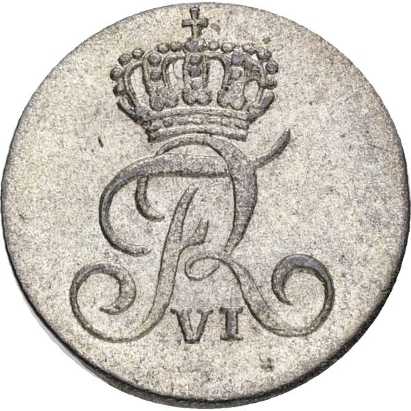 Frederik VI, skilling 1809, Sieg 1.1, H 7, kv. 01