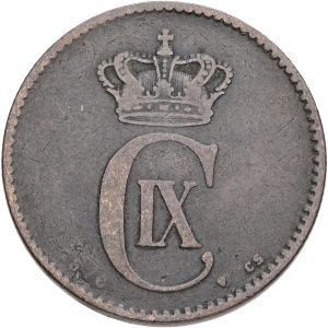 Christian IX, 2 øre 1876, Sieg 1.1, H 18A, kv. 1-