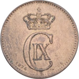 Christian IX, 5 øre 1874, Sieg 1.1, H 17A, kv. 1+