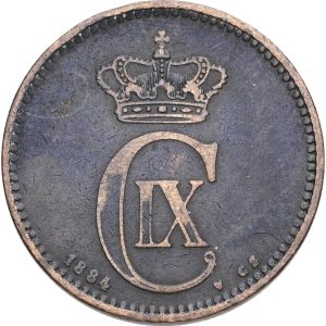 Christian IX, 5 øre 1884, Sieg 1.1, H 17A, kv. 1