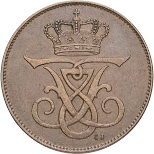 Frederik VIII, 5 øre 1907, Sieg 2, H 6, kv. 1+