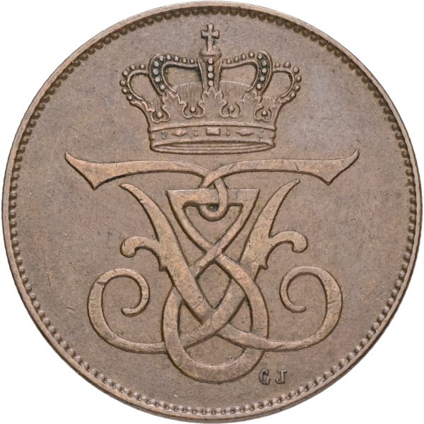 Frederik VIII, 5 øre 1907, Sieg 2, H 6, kv. 1+