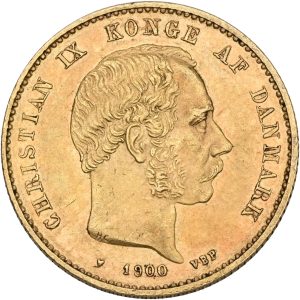 Christian IX, 20 kroner 1900, Sieg 1.2, H 8B, F 295, kv. 1+