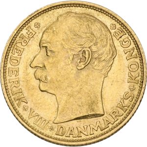 Frederik VIII, 20 kroner 1909, Sieg 2, H 1, F 297, kv. 1+