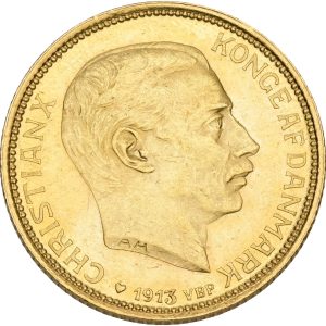 Christian X, 20 kroner 1913, Sieg 3.1, H 1A, F 299, kv. 01