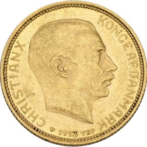 Christian X, 20 kroner 1913, Sieg 3.1, H 1A, F 299, kv. 01-1+