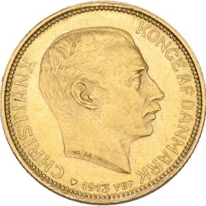 Christian X, 20 kroner 1913, Sieg 3.1, H 1A, F 299, kv. 01