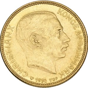 Christian X, 20 kroner 1914, Sieg 3.1, H 1A, F 299, kv. 01