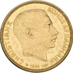 Christian X, 20 kroner 1914, Sieg 3.1, H 1A, F 299, kv. 01-1+