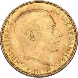 Christian X, 20 kroner 1916, Sieg 3.1, H 1A, F 299, kv. 01