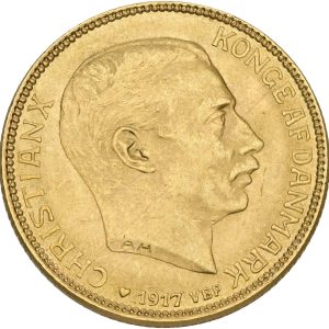 Christian X, 20 kroner 1917, Sieg 3.1, H 1A, F 299, kv. 01/0-01