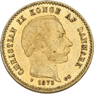 Christian IX, 10 kroner 1873, Sieg 1.1, H 9A, F 296, kv. 01-1+