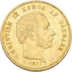 Christian IX, 10 kroner 1877, Sieg 1.1, H 9A, F 296, kv. 01-1+