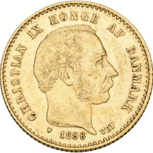 Christian IX, 10 kroner 1898, Sieg 1.2, H 9B, F 296, kv. 1+